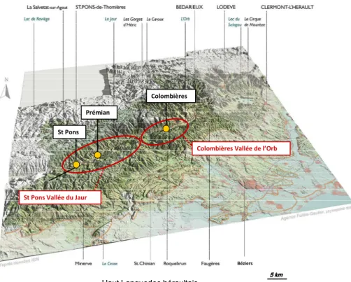 Figure 4: Localisation des villages cités. Tallon H., 2010 