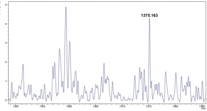 Figure  S3 .   Integrity  of  the  substrate  peptide  in  PCY1  crystals.  MALDI  mass  spectrometric  analysis  of  the  crystallization  drop  indicated  the  presence  of  the  PSA1  [20-32]  peptide  (m/z= 