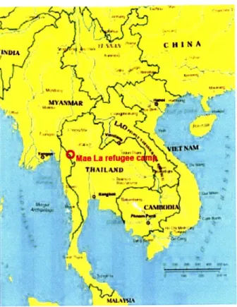 Figure 2-2:  Location  of the MaeLa  Refugee  Camp (Map of the  Mekong River  Subregion,  2006).