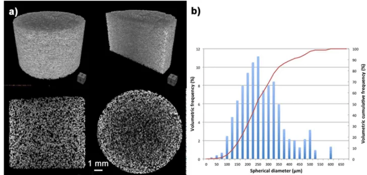 Fig. 4. XRD spectra of 45S5 Bioglass powder and Bioglass sca ﬀ old sintered at 975 °C.