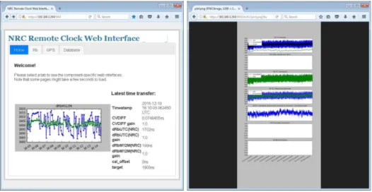 Figure 5. NRC-RC web interface tabs. The system status, configuration and measurement results can be easily  accessed by the user.