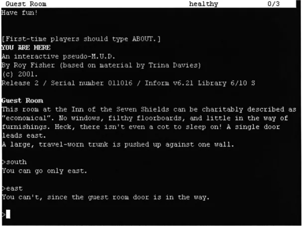Figure  4 Text-based  MUD  screenshot