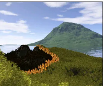 Figure 6b. Snapshot of Another Forest Fire Simulation 