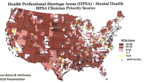 Figure  2:  Health  Professional  Shortage  Areas  in  the  United  States.