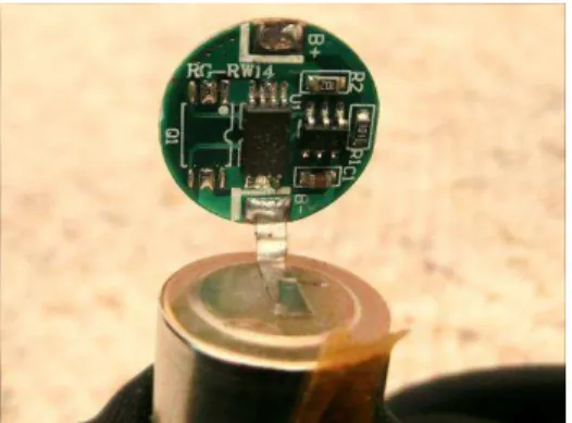 Figure 2.1: Header of a cylindrical lithium battery 