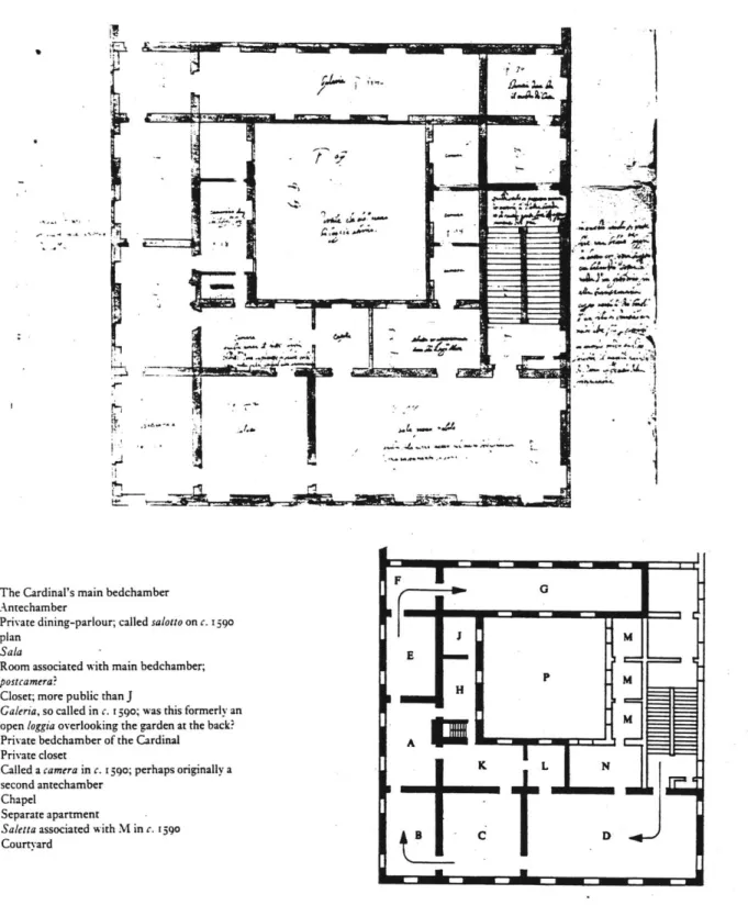 Fig.  4  - Ottaviano  Mascarino:  plan of piano  nobile  of Palazzo  Castellesi  (1590- (1590-1600);  Roma, Accademia  Nazionale  di  San Lucca,  Fondo  Mascarino,  n.