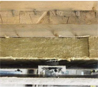 Figure 3: Specimen I-10 with 100 mm cavity filled with 76 mm  rock fibre insulation 