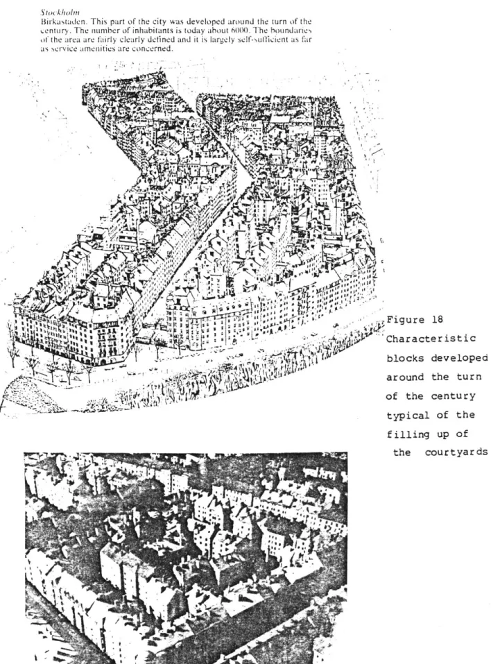 Figure  18 Characteristic blocks  developed around  the  turn of  the  century typical  of  the filling  up  of