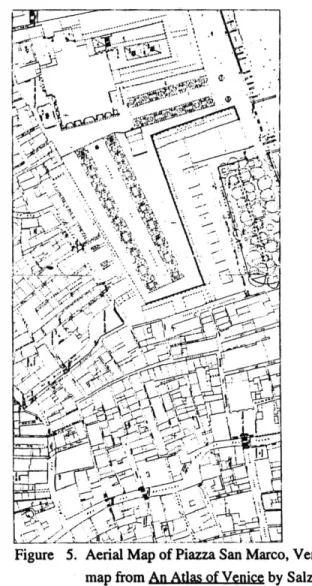 Figure  5. Aerial Map of Piazza San Marco,  Venice map from An Atlas of Venice by Salzano