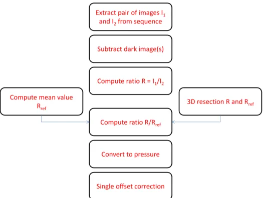 Figure 7: PSP processing pipeline using single shot lifetime method.  