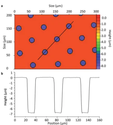 Fig. 2 displays the step-by-step procedure to fabricate an SU8-10 microwell array substrate to mechanically conne APL cells