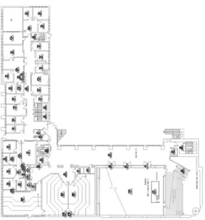 Figure 8: E51 Groundfloor Floorplan- Area of Study Shaded at Lower Right