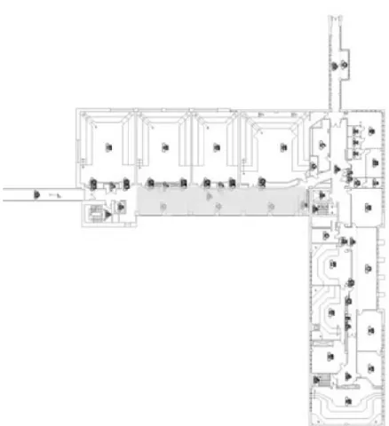 Figure 9: E51 3 rd  Floor Lobby- Area of Study Shaded at Left 