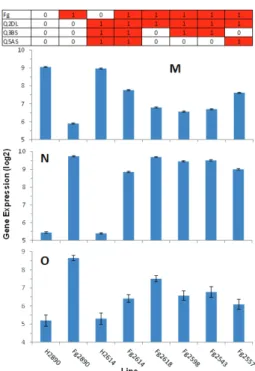 Fig. 2. Six clusters from the first dataset significantly (p < 10-10)  and differentially expressed genes between Roblin, Wuhan, and  Nuybay