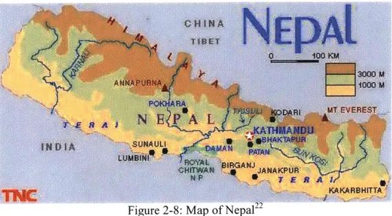 Figure  2-8:  Map  of NepalA