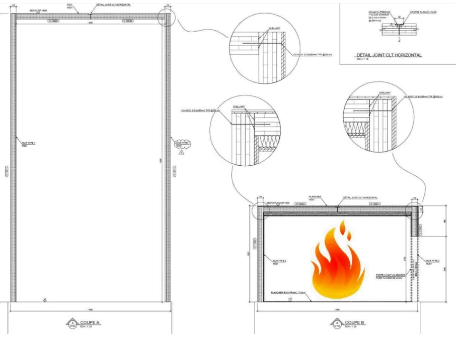 Figure 3. Vertical view: cross section A. Figure 4. Vertical view: cross section B.