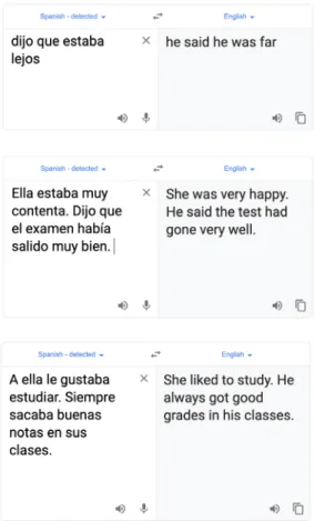 Figure 11  Screenshots from  Google Translate 12/12/2019