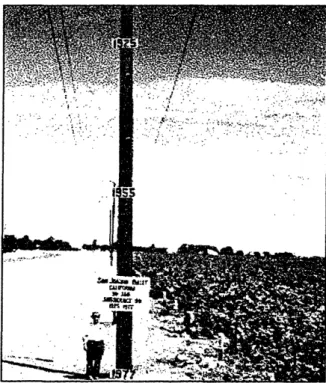 Figure 1-3:  Land Subsidence  Due to  Overdraft  in  the San Joaquin Valley (Near Mendota) (Sources:  U.S