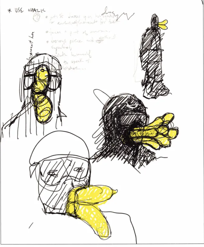 Figure 17  -  Production Sketches for Dicky outfit 