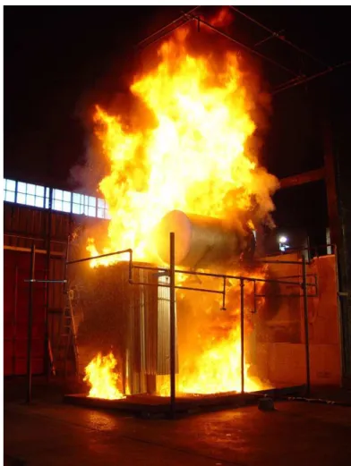 Figure 3. Transformer test fire