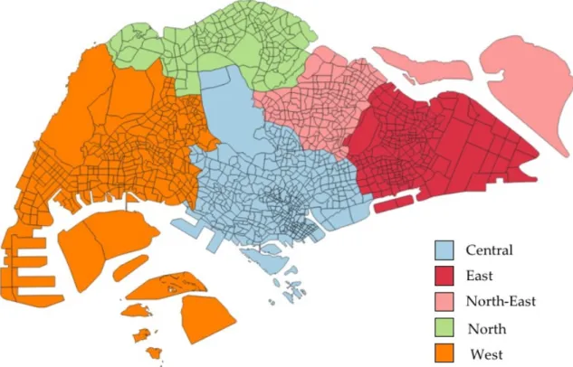 Figure 1. Overview of study region and TAZ zoning. 