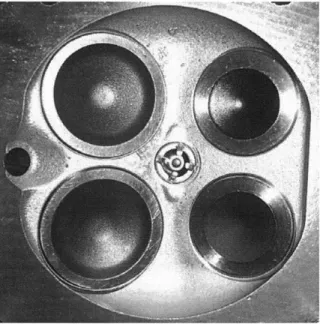 Figure 2-1  iCombustion chamber; injector and spark plug  location