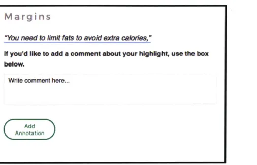 Figure 3-5: Right margin menu when creating an annotation, Article 1  Excerpt  from  The New  York Times