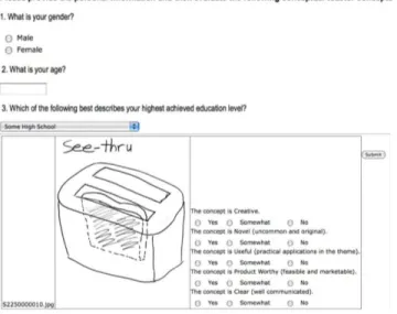 Figure 1. GENERAL QUESTIONS ASKED TO ONLINE REVIEWERS  AND AN EXAMPLE OF AN ONLINE PRODUCT RATING FORM 