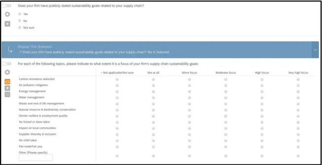 Figure 1: Root and branch question design with binary and Likert scale answer types 