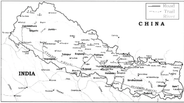 Figure  1.1:Map  of Nepal