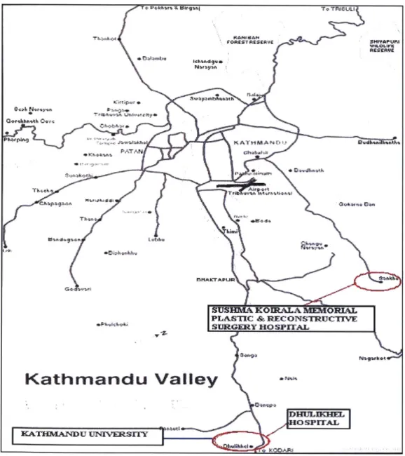 Figure  5.1: Map of Kathmandu  Valley