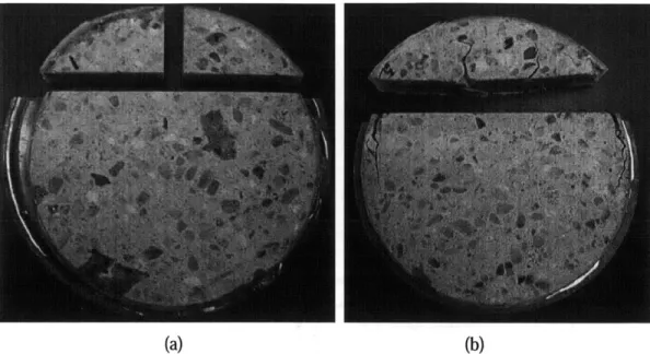 Figure  3-29  Bisected  cross-sections  and portions  of specimens  (a) MD1  and  (b) MD5 3.8.4  Results  of Bisection  Procedures and Optical Microscopic  Observations