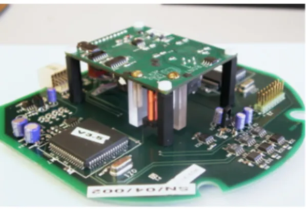 Figure 12: The COMPASS MB equipped with a TCM2 sensor on a raised daughter card.