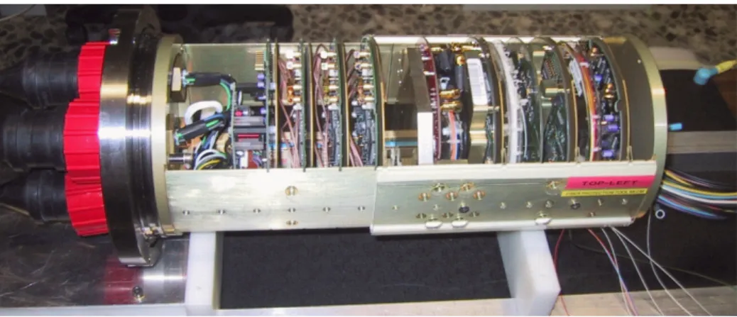 Figure 14: The crate of an MLCM equipped with the electronics boards.