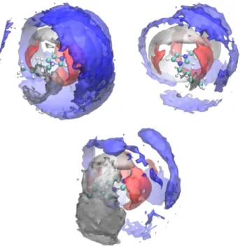 FIG. 2. Radial distribution functions between representative atoms of the cation and the anion in [C 2 C 1 im][dca] at 303 K , [C 4 C 1 im][Ntf 2 ] at 323 K and [C 4 C 1 pyr][Ntf 2 ] at 343 K.