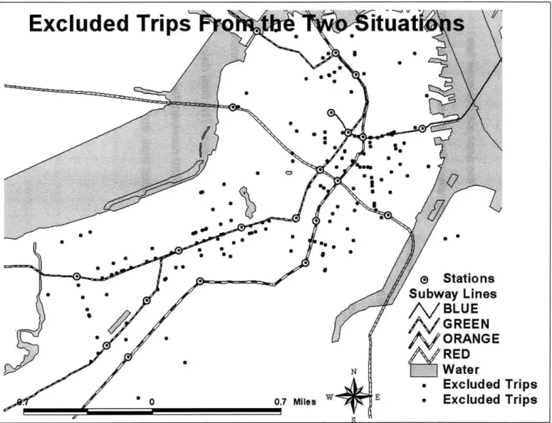 Figure 3-6  The  Excluded Trips from the Two  Adjustment