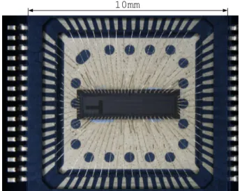 Figure 2: FATALIC chip, wire-bonded inside an LQFP 64-pin package.