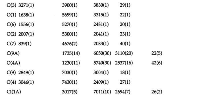 Table 3.  Bond lengths  [A]  and angles  [0]  for  X11159.