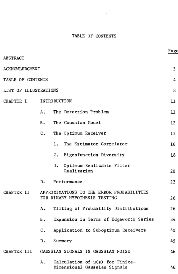 TABLE  OF  CONTENTS Page ABSTRACT ACKNOWLEDGMENT  3 TABLE  OF  CONTENTS  4 LIST  OF  ILLUSTRATIONS  8 CHAPTER I  INTRODUCTION  11