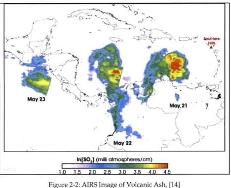 Figure  2-2: AIRS Image of  Volcanic Ash,  [14]