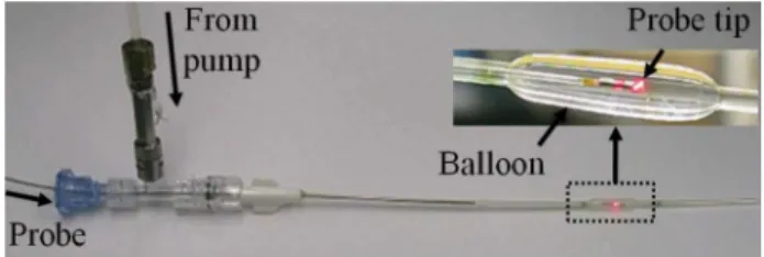 Figure 1 illustrates the experimental setup for IVOCT mon- mon-itoring of balloon inflation