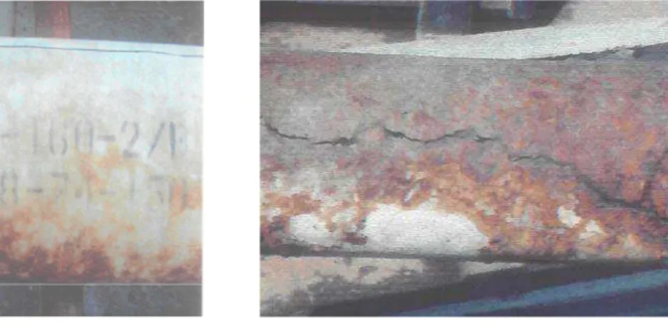 Figure  3b  shows  the  hardness  test  results  for inner  and  middle  sections  (as  shown  in  Figure  3a)  of AC  pipe samples as measured using the modified Shore D durometer