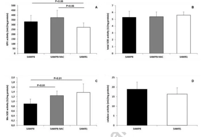 Figure 3. Maximal activity of muscle antioxidant enzymes (A) glutathione peroxidase (G 