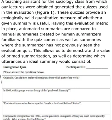 Figure 1: Example of an evaluation quiz.