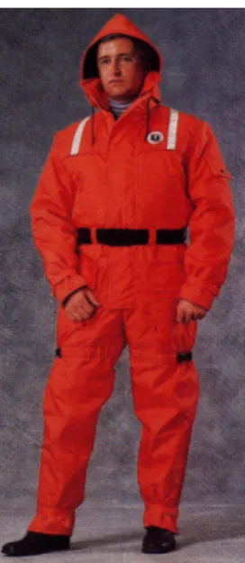 Figure 10: ‘Floater coveralls’ do not meet the standards for an anti-exposure suit 