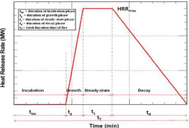 Figure 1  Idealized HRR-time curves. 