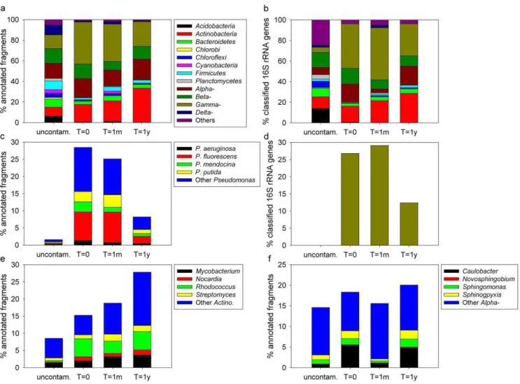 Figure 1. Taxonomic community composition. Bacterial community taxonomic composition based on metagenomic sequencing