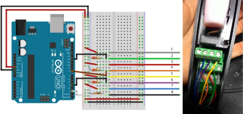 Figure 12. Arduino circuit diagram for connecting the joystick to a laptop.
