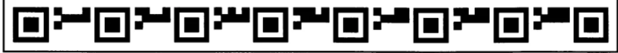 Figure  4-3:  Markers:  A  sequence  of  markers, with  values  1000  to  1006,  such  as would  be  printed  on  a  strip  of  tape