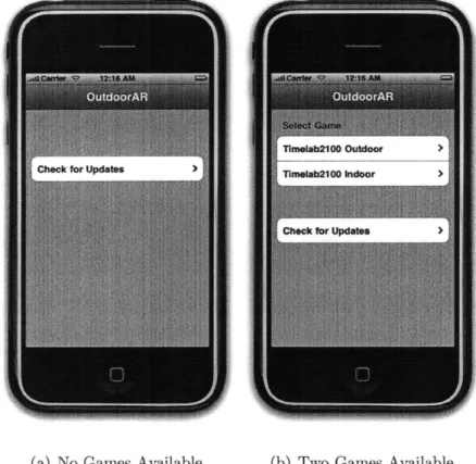 Figure  3-3:  Game  Selection  View